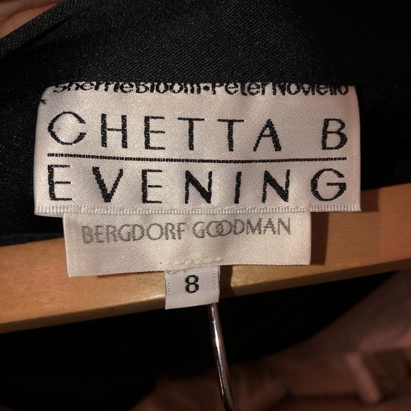 chetta b Evening Bergdorf Goodman black satin HOLIDAY pants GORGEOUS 8 - Picture 2 of 4